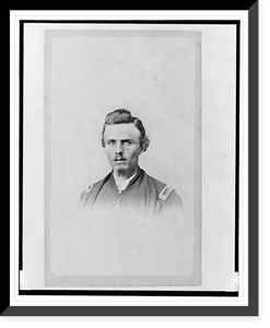 Historic Framed Print, [Unidentified Union officer, full-length portrait, facing front].photographed by E. & J. Bruening, Indianapolis, Ind.,  17-7/8" x 21-7/8"