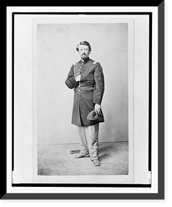 Historic Framed Print, [Unidentified Union officer, full-length portrait, standing, facing front].photographed by E. & J. Bruening, Indianapolis, Ind.,  17-7/8" x 21-7/8"