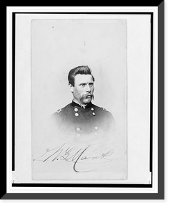 Historic Framed Print, [Major William G. Mank, Union officer in the 32nd Indiana Regiment, head-and-shoulders portrait, facing front].Henry Ulke, Washington, D.C.,  17-7/8" x 21-7/8"