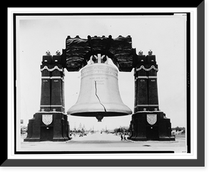 Arch from which hangs a facsimile of the Liberty Bell constructed at entrance to the 1926 Sesqui-Centennial International Exposition, Philadelphia, Pa, Vintage Poster