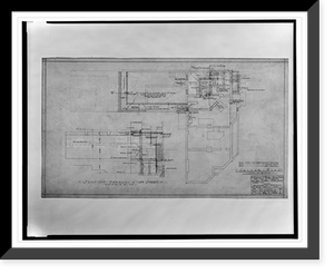 Historic Framed Print, [Alterations to a drugstore (Peoples Drug Store No. 10"),  18th Street and Columbia Road,  N.W. (lot 822,  sq. 2560),  Washington,  D.C. Cellar plan and section]",  17-7/8" x 21-7/8"
