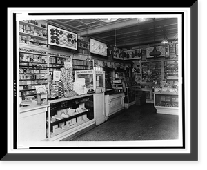 Interior of People's Drug Store, 7th and M Streets, Washington, D.C., with products in display cases and on shelves, Antique Poster