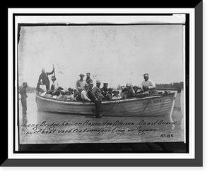 Long Bridge, La., on Bayou des Glaises. Coast Guard surfboat used for transporting refugees, Historic Print