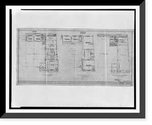Historic Framed Print, [Alterations to an Episcopal church (St. Margaret's Church"),  Connecticut Avenue and Bancroft Place,  N.W.,  Washington,  D.C. First floor,  second floor,  foundation,  and basement plans]",  17-7/8" x 21-7/8"