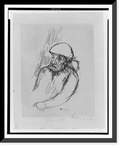 Portrait of Renoir.PB (monogram printed in reverse), Antique Print