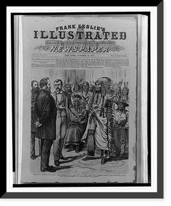 District of Columbia - our Indian allies - interview of a delegation of Indian chiefs with President Hayes, in the East Room of the White House - 2, Antique Poster