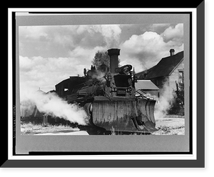 Locomotive with snowplow of narrow gauge railroad, Telluride, Colorado, Vintage Print