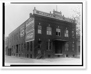 Black & White Photo - Washington, DC - Exterior of Peoples Drug Store