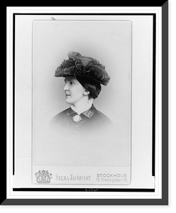 Anna Wilhelmina Hierta Retzius, Swedish philanthropist, head-and-shoulders portrait, facing left.Selma Jacobsson, Stockholm, 15 Fredsgatan 15, Antique Print