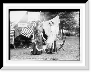 Historic Framed Print, Garden party, Governor's Island Miss Sue Spillar, Miss Kindfred, New York,  17-7/8" x 21-7/8"