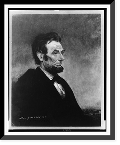Abraham Lincoln, head-and-shoulders portrait, seated, facing right, Historic Reproduction