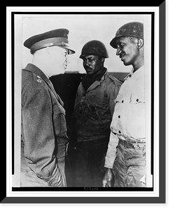 Antique Photo Print - U.S. General Eisenhower visits supply port