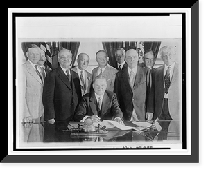 President Hoover in the presence of leaders in Congress signing the Farm Relief Bill, Antique Wall Art