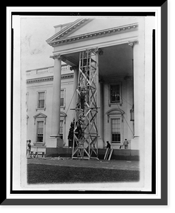 The White House is undergoing its annual inspection and repair, Antique Print