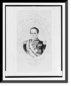 Historic Framed Print, [Antonio Lopez de Santa Anna, head-and-shoulders portrait, facing front],  17-7/8" x 21-7/8"