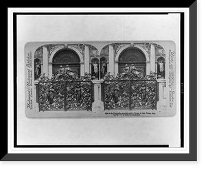 Gate to the campanile. exquisite work in bronze, by Gal . Venice, Italy, Vintage Wall Art
