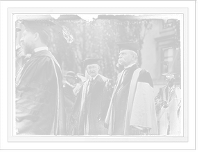Columbia University commencement: Dr. White, GA., Prof. C.F. Chandler in academic gowns, New York, Vintage Poster