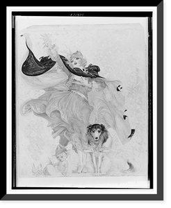 Historic Framed Print, [Golden Eyes with Uncle Sam (dog)],  17-7/8" x 21-7/8"