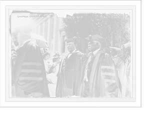Columbia Univ. commencement, academic procession, Seth Low and President Butler, New York, Antique Wall Art