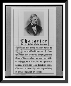 Historic Framed Print, Character by Ralph Waldo Emerson,  17-7/8" x 21-7/8"