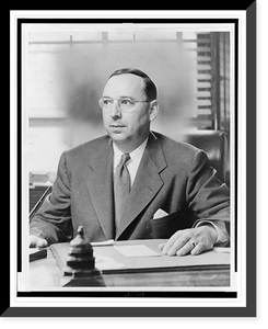 Historic Framed Print, [Watkins M. Abbitt, head-and-shoulders portrait, seated at desk, facing front],  17-7/8" x 21-7/8"