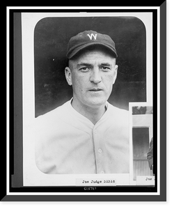 Historic Framed Print, [Joe Judge, head-and-shoulders portrait, facing front],  17-7/8" x 21-7/8"