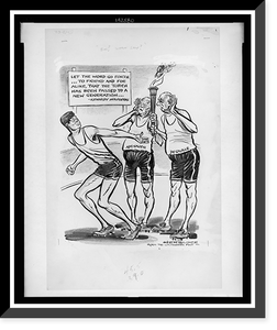 Historic Framed Print, Eh? What say?".Herblock.",  17-7/8" x 21-7/8"
