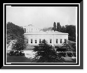 Historic Framed Print, [Bird's-eye view of the White House from the west],  17-7/8" x 21-7/8"