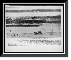 Reaching out for the river - drill grounds of the defenders of Cairo, Ill. - 2, Vintage Wall Art