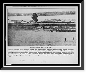 Reaching out for the river - drill grounds of the defenders of Cairo, Ill. - 3, Historic Reproduction