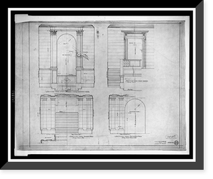 House (residence") for the Honorable and Mrs. A.B. Butler, 1744 R Street, N.W., Washington, D.C. Entrance hall stair landing" Classic, Historic Reproduction