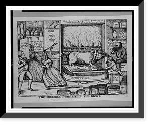 Historic Framed Print, The Household, or who rules the roast!,  17-7/8" x 21-7/8"