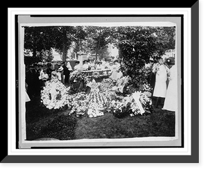 Historic Framed Print, Wilbur Wright funeral - floral decorations at the grave,  17-7/8" x 21-7/8"