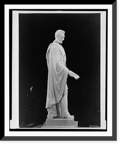 Historic Framed Print, [Photographic prints showing a maquette for a statue of Abraham Lincoln. Statue in right profile],  17-7/8" x 21-7/8"