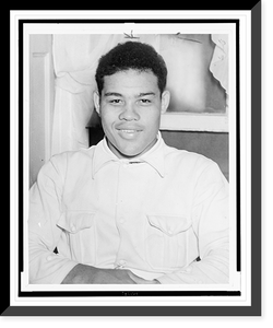 Historic Framed Print, [Joe Louis, half-length portrait, facing front].photo by Wm. C. Greene.,  17-7/8" x 21-7/8"