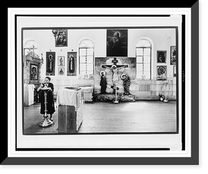Historic Framed Print, [Church interior, Shymkent, Kazakhstan],  17-7/8" x 21-7/8"