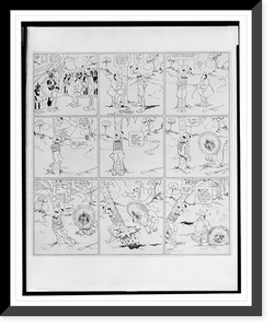 Historic Framed Print, Spareribs and Gravy. Me big king Woof-Nuff - me like um brave men - you go catchum lion,  17-7/8" x 21-7/8"