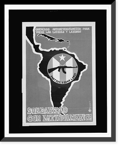 Historic Framed Print, Queremos autodeterminacion para todas las latinas y latinos : solidaridad con Latinoamerica,  17-7/8" x 21-7/8"
