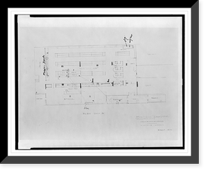 Historic Framed Print, [Apartment house (The Promenade") for Landow & Company,  4710 Bethesda Avenue,  Bethesda,  Maryland. Dairy store floor plan]" - 2,  17-7/8" x 21-7/8"