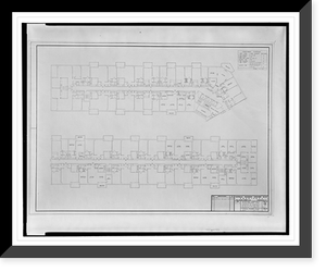 Historic Framed Print, [Apartment house (The Promenade") for Landow & Company,  4710 Bethesda Avenue,  Bethesda,  Maryland. Typical floor plan]" - 2,  17-7/8" x 21-7/8"