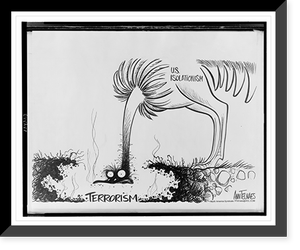 Antique Photo Print - U.S. isolationism.Ann Telnaes