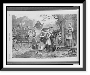Historic Framed Print, The peddler's wagon.drawn by C.G. Bush.,  17-7/8" x 21-7/8"