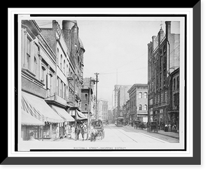 Historic Framed Print, Whitehall Street - shopping district,  17-7/8" x 21-7/8"