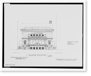 Antique Photo Print - Chicago - Illinois Theatre, E. Jackson Blvd, 1930