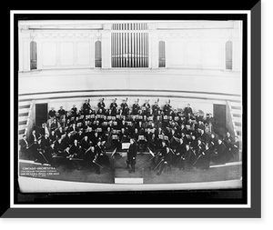 Historic Framed Print, Chicago Orchestra, founded by Theodore Thomas, Orchestra Hall, Chicago, Feb. 5, 1907,  17-7/8" x 21-7/8"