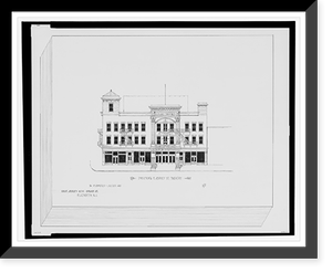 Historic Framed Print, [Proctor's E. Jersey St. Theatre (Jacob's Theatre), East Jersey St. near Broad St., Elizabeth, New Jersey].AFD.,  17-7/8" x 21-7/8"