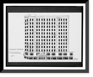 Historic Framed Print, [Riverside Theatre (RKO), West Wisconsin Ave. and Water St., Milwaukee, Wisconsin].AFD 1934.,  17-7/8" x 21-7/8"