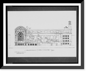 Historic Framed Print, [Balaban & Katz Tivoli Theatre, Cottage Grove Ave. and 63rd St., Chicago, Illinois].AFD 1933.,  17-7/8" x 21-7/8"