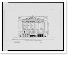 Vintage Americana Print - Chicago - Roosevelt Theatre, State St, 1926