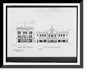 Historic Framed Print, [Read's Trent Theatre (Read's Theatre) and RKO Lincoln Theatre, N. Warren St. near State St., Trenton, New Jersey].AFD 1934.,  17-7/8" x 21-7/8"